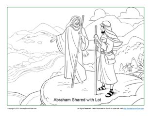 Abraham Shared with Lot Coloring Page