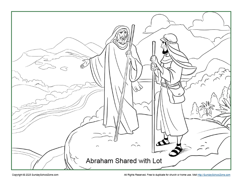 Abraham Shared with Lot Coloring Page
