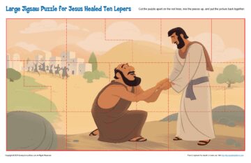 Large Jigsaw Puzzle for Jesus Healed Ten Lepers