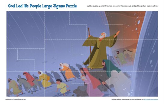 God Led His People Large Jigsaw Puzzle