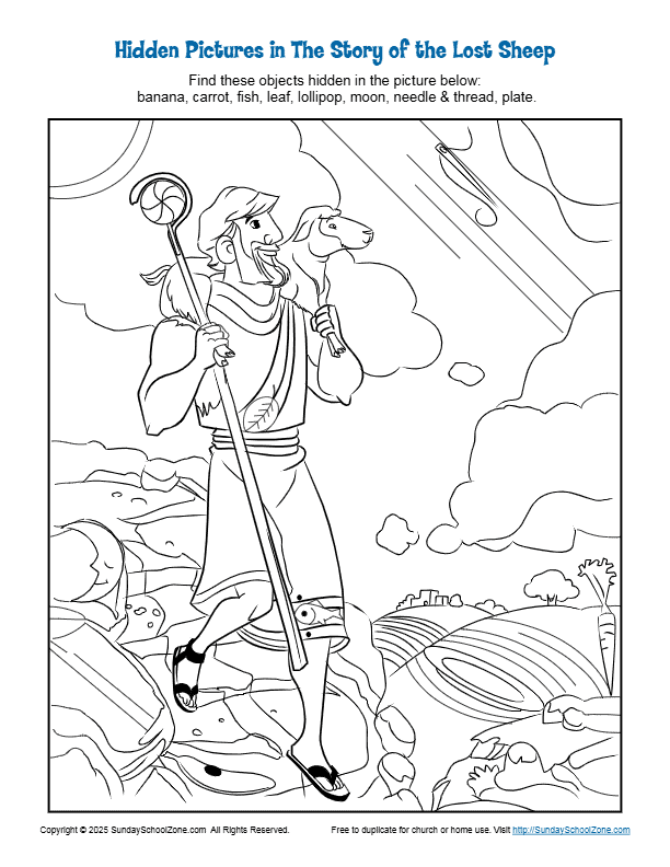 Hidden Pictures in The Story of the Lost Sheep