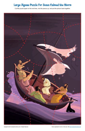 Large Jigsaw Puzzle for Jesus Calmed the Storm