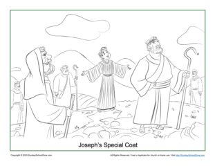 Coloring Page for Joseph's Special Coat