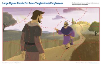 Large Jigsaw Puzzle for Jesus Taught About Forgiveness
