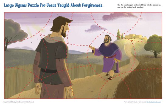 Large Jigsaw Puzzle for Jesus Taught About Forgiveness